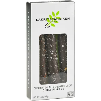 Lakrits Chocolate Glazed Chili 45g Lakritsfabriken i Ramlösa.