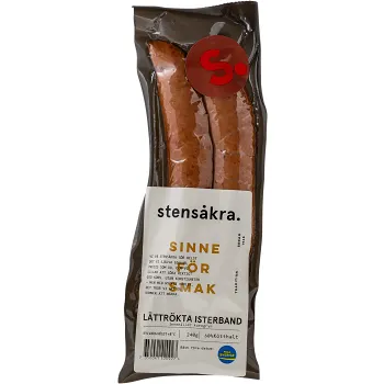 Isterband Lättrökta 60% Kötthalt 280g Stensåkra.