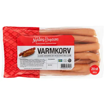 Varmkorv 900g Nyhléns Hugosons.