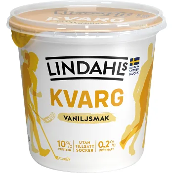Kvarg Vaniljsmak 0,2% 900g Lindahls.