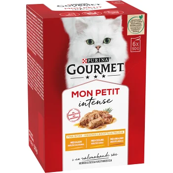 Kattmat Mon petit Kyckling 6-p 300g Gourmet.