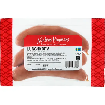 Lunchkorv 270g Nyhléns Hugosons.