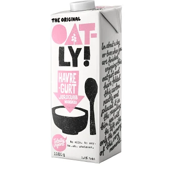 Havregurt Jordgubb 2% 1l Oatly.