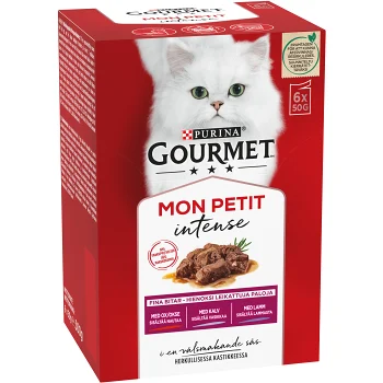 Kattmat Mon petit Kött 6-p 300g Gourmet.