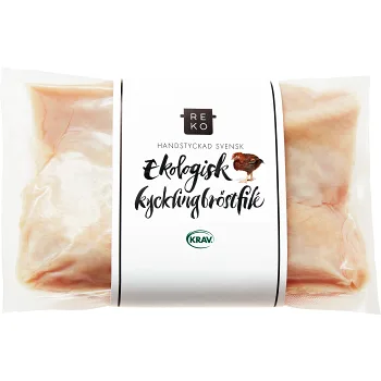 Kycklingbröstfilé färsk Ekologisk ca 450g KRAV Reko.