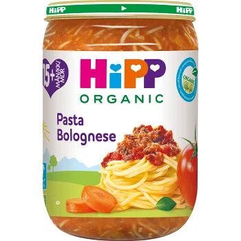Pasta bolognese Från 15m Eko 250g Hipp.