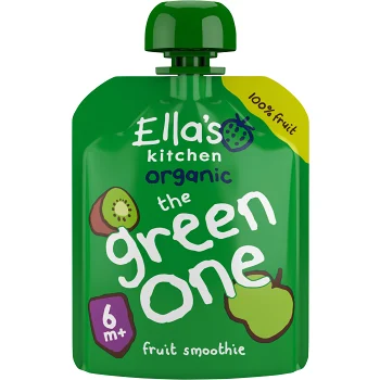 The green one Smoothie av blandade frukter 6m Ekologisk 90g Ellas Kitchen.