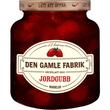 Jordgubbsmarmelad 380g De Gamle Fabrik.
