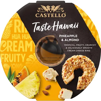 Färskost Pineapple&amp;Almond 125 g Castello.