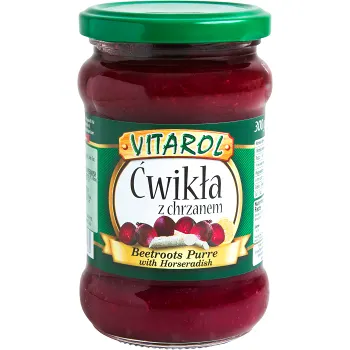 Riven rödbeta med pepparrot BP 300g Vitarol.