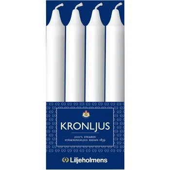 Kronljus Vit 4-p Liljeholmens.
