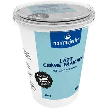 Lätt Crème fraichen Naturell 13% 500g Norrmejerier.