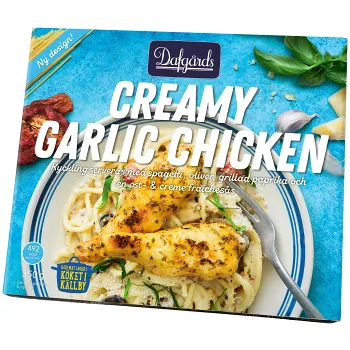 Creamy garlic chicken 350g Dafgårds.