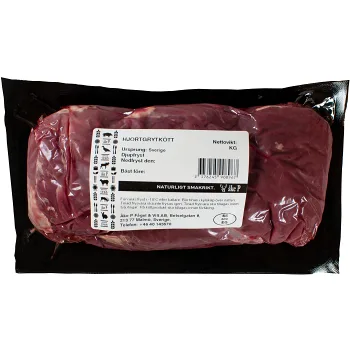 Hjortgrytkött Fryst Svenskt ca 700g Åke P Fågel &amp; Vilt.