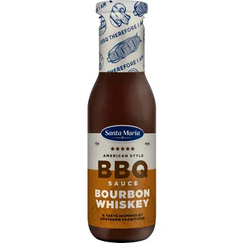 BBQ Sauce Bourbon 370g Santa Maria.