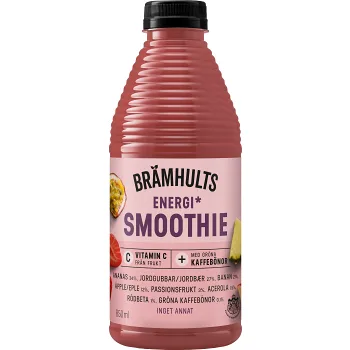 Smoothie Energi Ananas Jordgubb Banan 850ml Brämhults.
