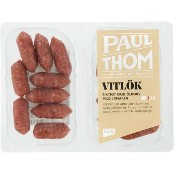Ölkorv Vitlök 100g PAUL och THOM.