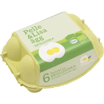 Ägg M/L 6-p KRAV Pelle&amp;Lisa.