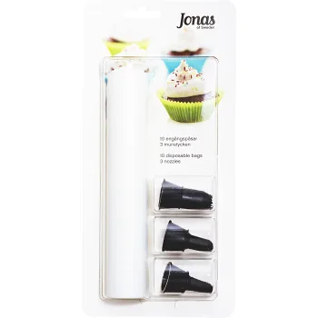 Spritspåse med 3 munstycken 10-p Jonas.