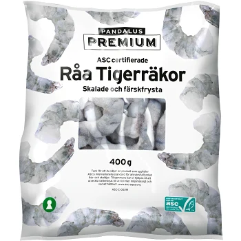 Tigerräkor råa 400g Pandalus.