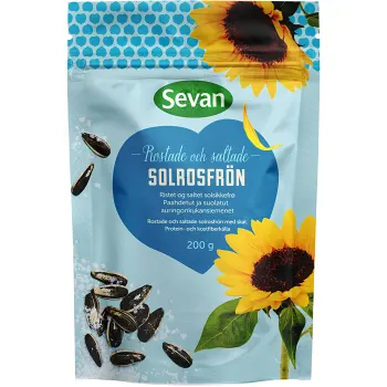 Solrosfrön Rostade &amp; Saltade 200g Sevan.