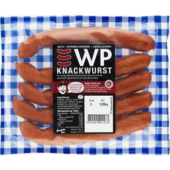 Korv Knackwurst Smal 265g WP Knackwurst.