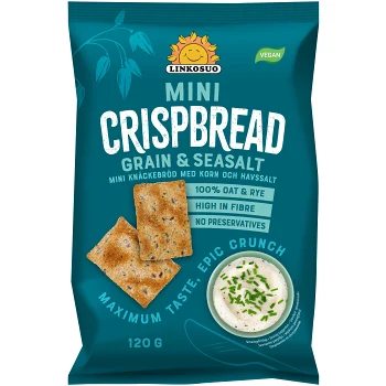 Crispbread Sea salt mini 120g Linkosuo.