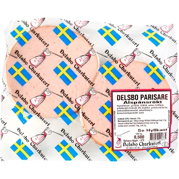 Korv Parisare 500g Delsbo Charkuteri.