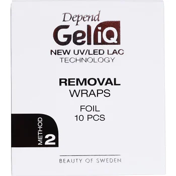 Gel iQ Removal Wraps Foil 10-p Depend.