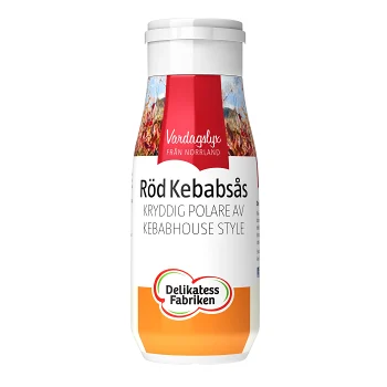 Röd Kebabsås Glutenfri 240ml Delikatessfabriken.