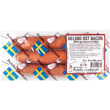 Korv Ost Bacon 300g Delsbo Charkuteri.