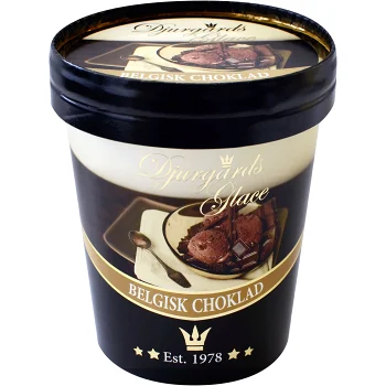 Gräddglass Choklad 500ml Djurgårds Glace.