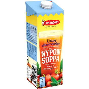 Nyponsoppa utan tillsatt socker 1l Ekströms.