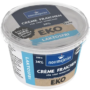 Créme Fraichen Naturell 34% Laktosfri 200g KRAV Norrmejerier.
