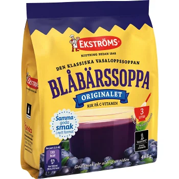 Blåbärssoppa 3l 465g Ekströms.