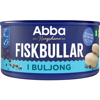 Fiskbullar i buljong 375g Abba.