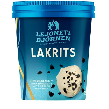 Glass Lakrits 500ml Lejonet &amp; Björnen.