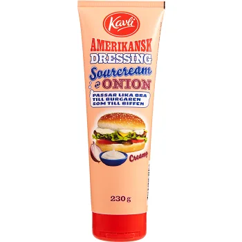 Amerikansk dressing Sourcream&amp;Onion 230g Kavli.