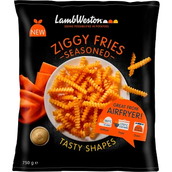 Ziggy Seasoned Fries 750g Lamb weston.