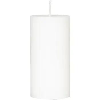 Blockljus Simply Stearin Vit 5x10cm Duni.