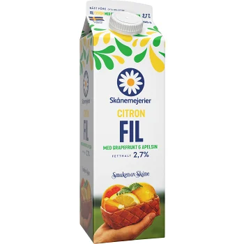 Filmjölk Citron 3% 1l Skånemejerier.