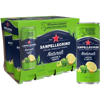Läsk Limone Menta 33cl 6p San Pellegrino.