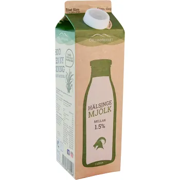 Hälsingemjölk Mellan 1.5% 1l DellenMejeriet.