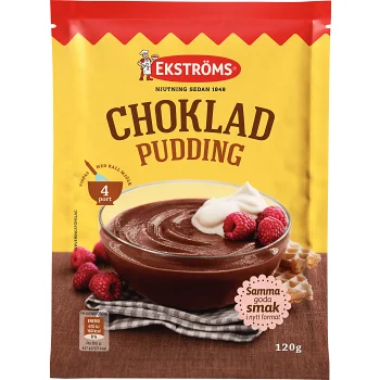 Chokladpudding 4 port 120g Ekströms.
