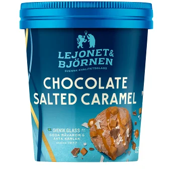 Glass Chocolate salted caramel 500ml Lejonet &amp; björnen.