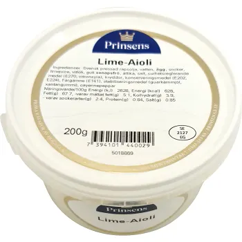 Aioli Lime 200g Prinsens.