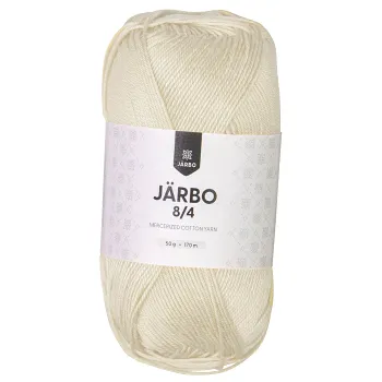 Virkgarn 8/4 Oblekt 50g Järbo.