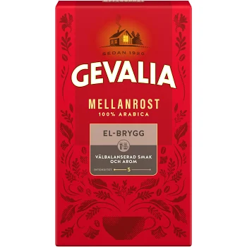 Bryggkaffe El-brygg Mellanrost 450g Gevalia.
