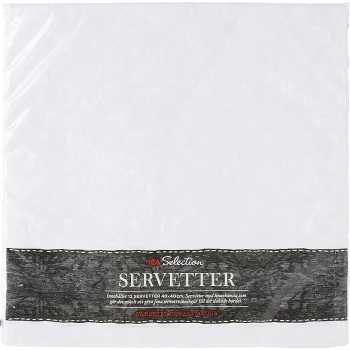 Servett Airlaid Vit 40cm 12-p ICA Selection.