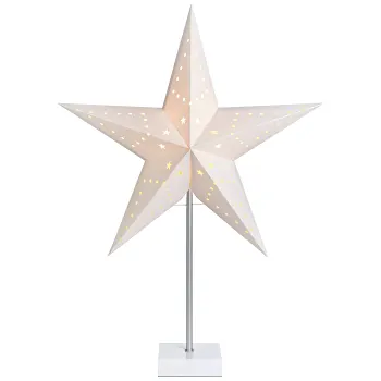 Stjärna Jenny på fot Vit 60cm ICA.